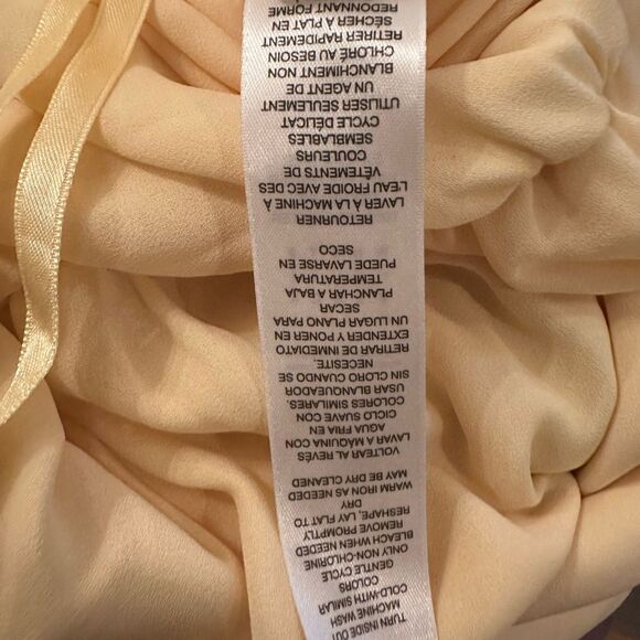 White House Black Market Long Slit Sleeve Boho Dress Canary Yellow -Size 4 - Picture 7 of 7